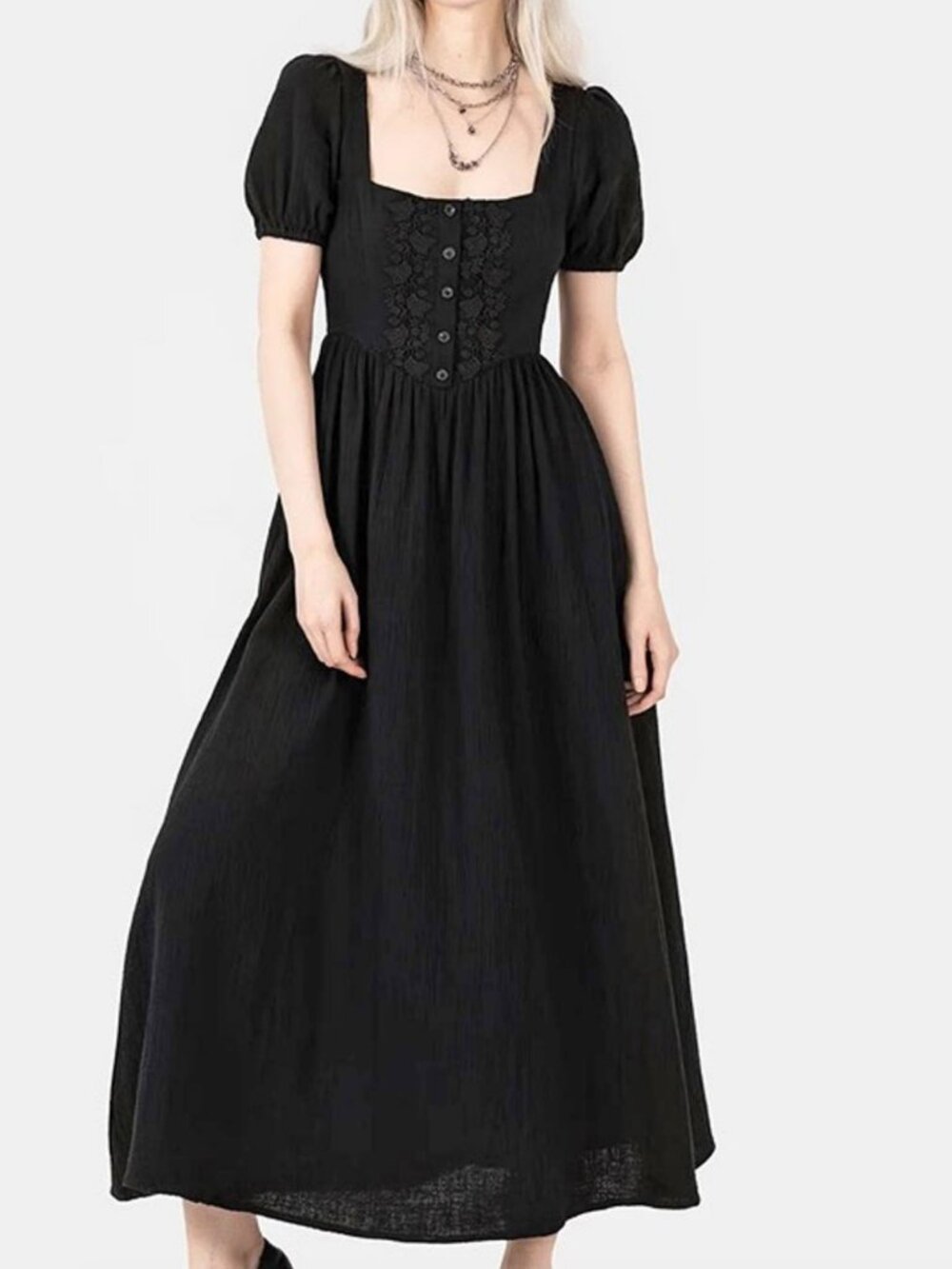 Disturbia Alder Cotton Gauzy Boho Midi Dress size 8